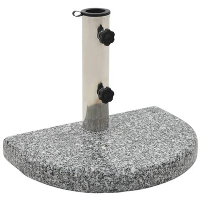 vidaXL Sonnenschirmständer Granit 10 kg Gebogen Grau