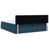 vidaXL Ottoman-Bett mit Matratze Dunkelblau 200x200 cm Samt