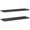 vidaXL Wandregale 2 Stk. 100x30x3 cm Schwarz Edelstahl