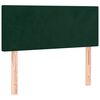 vidaXL Boxspringbett mit Matratze Dunkelgr&uuml;n 80x200 cm Samt