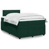 vidaXL Boxspringbett mit Matratze Dunkelgr&uuml;n 120x200 cm Samt
