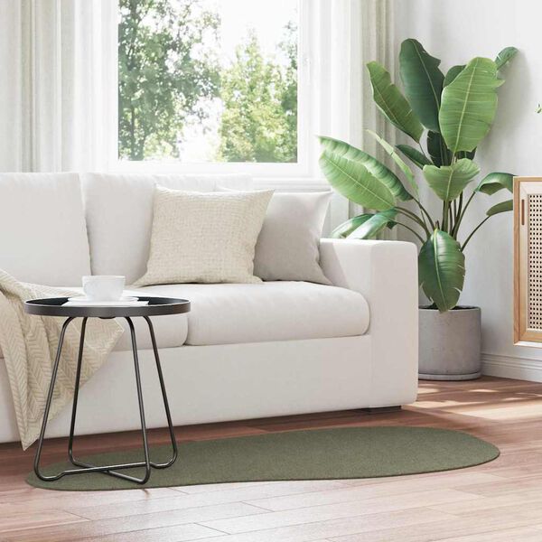 vidaXL Bereichsteppiche HUARTE Waldgr&uuml;n 80 x 150 cm Polyester