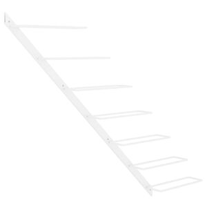 vidaXL Wand-Weinregal f&uuml;r 7 Flaschen Wei&szlig; Metall