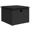 vidaXL Garten-Sofa-Set mit Kissen 7 pcs Schwarz Poly Rattan
