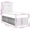 vidaXL Boxspringbett mit Matratze Dunkelblau 80x200 cm Samt