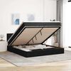 vidaXL Ottoman-Bett mit Matratze Schwarz 200x200 cm Samt
