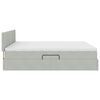 vidaXL Bett mit LED-Lichtleisten Hellgrau 200 x 200 cm Samt