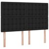 vidaXL Aufbewahrungsbett mit Matratze Schwarz 140 x 190 cm Polyester