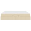 vidaXL Aufbewahrungsbett mit Matratze Creme 160 x 200 cm Polyester