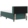 vidaXL Boxspringbett mit Matratze Dunkelgr&uuml;n 200 x 90 cm Samt