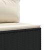 vidaXL 10-tlg. Garten-Sofagarnitur mit Kissen Schwarz Poly Rattan