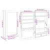 vidaXL Spiegel-Schmuckschrank mit LED-Beleuchtung Wandmontage Schwarz