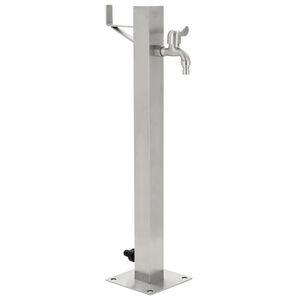 vidaXL Garten-Wassers&auml;ule Edelstahl Quadratisch 65 cm