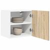 vidaXL H&auml;ngeschrank mit Speicher Sonoma-Eiche und Wei&szlig; 40 x 31 x 40 cm