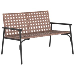 vidaXL Gartenstuhl Braun 110,5 x 79 x 75,5 cm Poly-Rattan