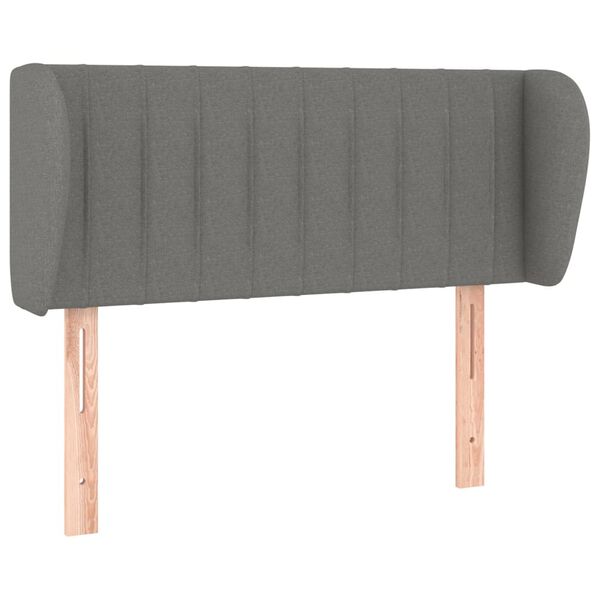 vidaXL Kopfteil mit Ohren Dunkelgrau 103x23x78/88 cm Stoff