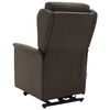 vidaXL Massagesessel mit Aufstehhilfe Dunkelbraun Stoff