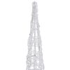 vidaXL LED-Kegel Acryl Weihnachtsdeko Pyramide Kaltwei&szlig; 90 cm