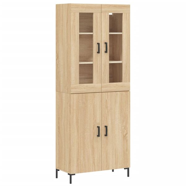 vidaXL Highboard Sonoma-Eiche 69,5x34x180 cm Holzwerkstoff