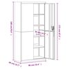 vidaXL Aktenschrank Hellgrau und Blau 90x40x180 cm Stahl
