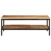 vidaXL Couchtisch 100x50x35 cm Raues Massivholz Mango