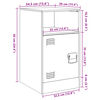 vidaXL Nachttische 2 Stk. Wei&szlig; 34,5x39x62 cm Stahl