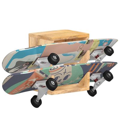 vidaXL Skateboard Wandhalter 25x20x30 cm Mango Massivholz