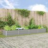 vidaXL Pflanzk&uuml;bel Hellgrau 385 x 100 x 45 cm Verzinkter Stahl