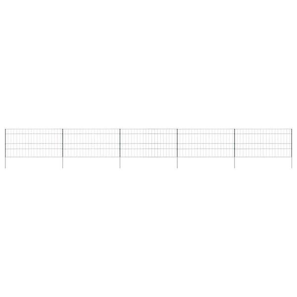 vidaXL Teichzaun Set 5 pcs Gr&uuml;n 100 x 50 cm Stahl
