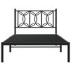 vidaXL Bettgestell mit Kopfteil Metall Schwarz 100x190 cm