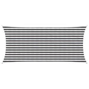 vidaXL Sonnensegel 2 x 4 m HDPE Rechteckig Anthrazit und Wei&szlig;