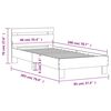 vidaXL Bettgestell ohne Matratze mit Kopfteil Sonoma-Eiche 90x200 cm