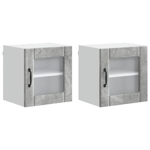 vidaXL Geschirrsp&uuml;lerfront Lucca 2 pcs Betongrau 40 x 31 x 40 cm