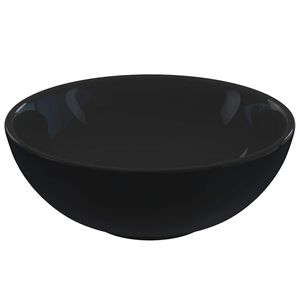 vidaXL Waschbecken Schwarz Gl&auml;nzend &Oslash;28x10 cm Keramik
