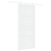 vidaXL Schiebet&uuml;r Wei&szlig; 93 x 211 cm Massives Kiefernholz