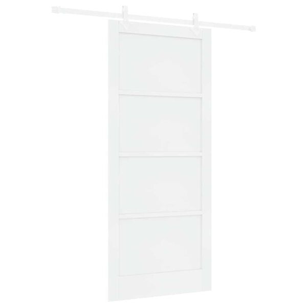 vidaXL Schiebet&uuml;r Wei&szlig; 93 x 211 cm Massives Kiefernholz