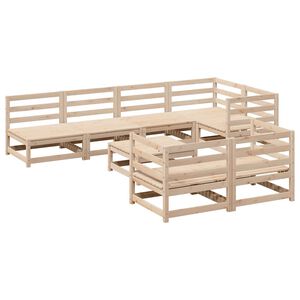 vidaXL 8-tlg. Garten-Sofagarnitur Massivholz Kiefer