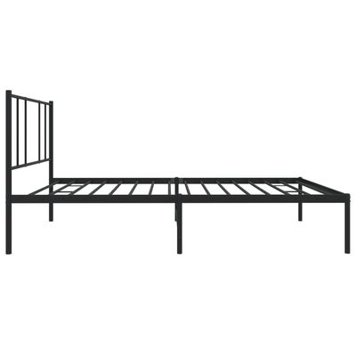 vidaXL Bettgestell mit Kopfteil Metall Schwarz 107x203 cm