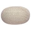 LABEL51 Pouf Gestrickt Baumwolle L Natur