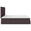 vidaXL Ottoman-Bett mit Matratzen & LEDs Dunkelbraun 160x200 cm Stoff
