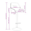 vidaXL Barhocker 2 Stk. Weinrot Stoff