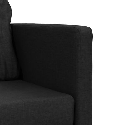 vidaXL Bodensofa mit Schlaffunktion Schwarz 112x174x55 cm Stoff