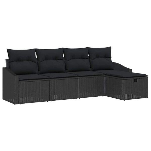 vidaXL Sofa Set mit Kissen 6 pcs Poly-Rattan