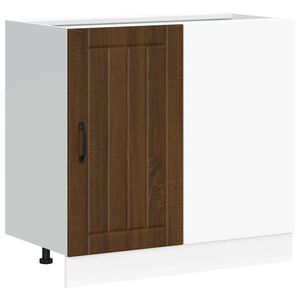 vidaXL K&uuml;chenunterschrank Lucca Braun Eichen-Optik Holzwerkstoff
