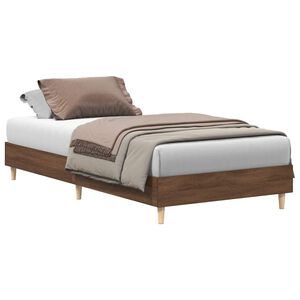 vidaXL Bettgestell ohne Matratze Braun Eichen-Optik 100x200 cm
