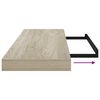 vidaXL Schweberegale 2 Stk. Eiche-Optik 80x23,5x3,8 cm MDF