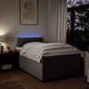 vidaXL Boxspringbett mit Matratze Taupe 120x200 cm Stoff