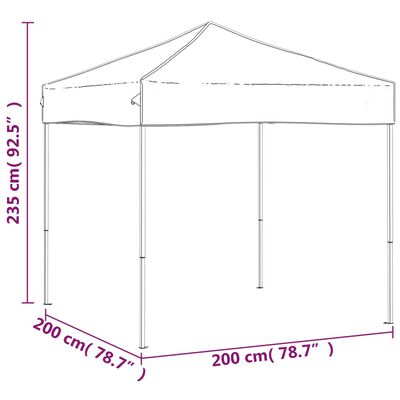 vidaXL Partyzelt Faltbar Anthrazit 2x2 m