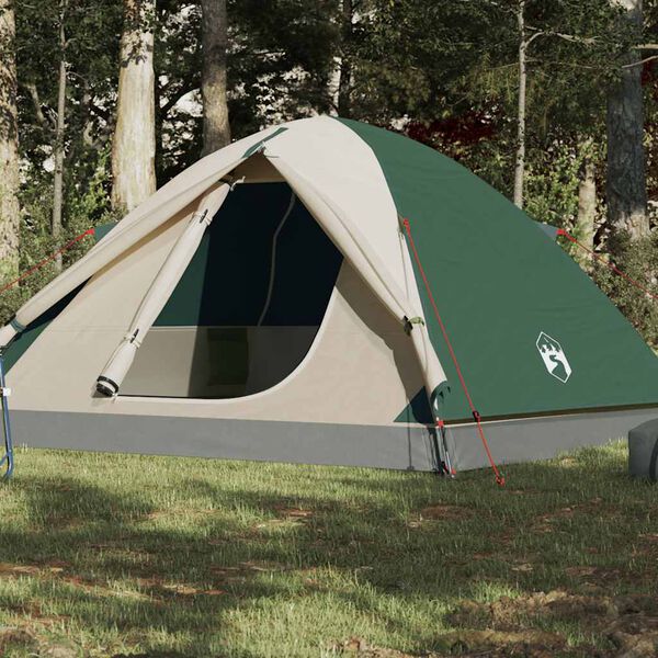 vidaXL Kuppel-Campingzelt 6 Personen Gr&uuml;n Wasserdicht