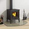 vidaXL Kaminofen Glasplatte 80x60 cm